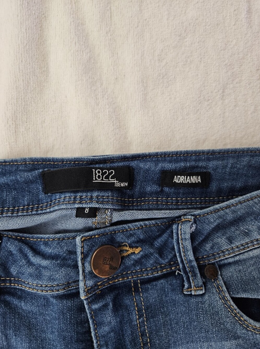 1822 Denim Adrianna Skinny Jeans Size 8 Medium Wash Stretch - Picture 4 of 12